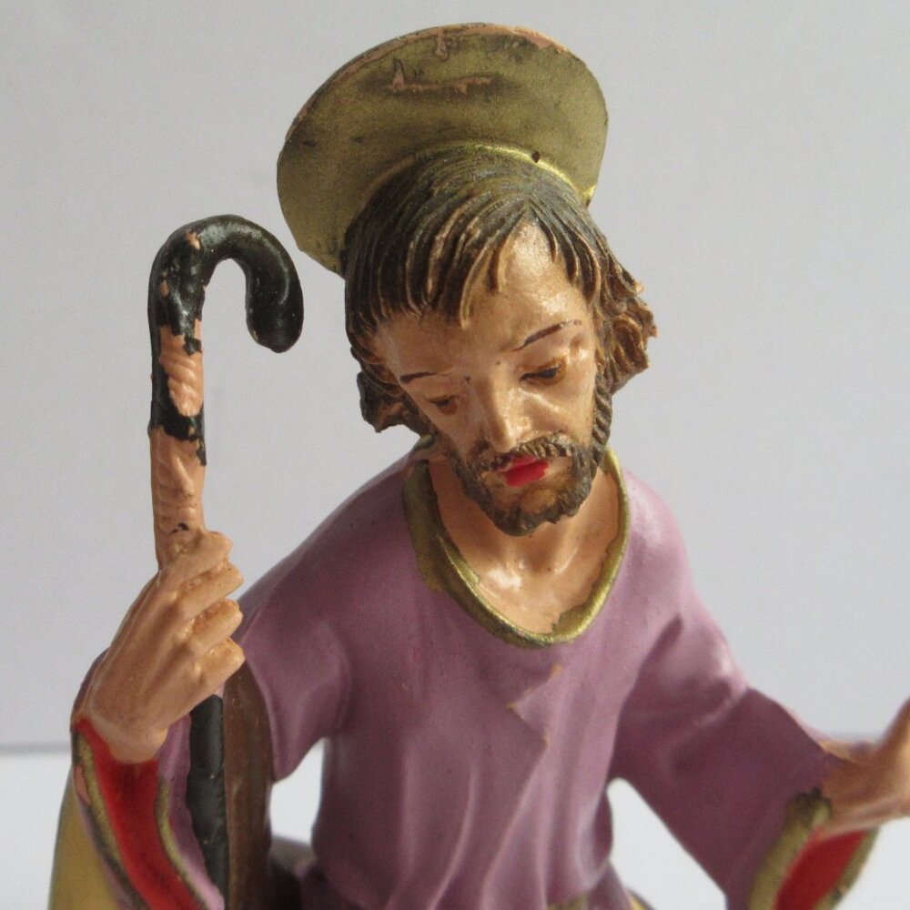 Nativity Christmas Figures Depose Italy Vintage Joseph Mary Baby Jesus Family - Picture 8 of 15